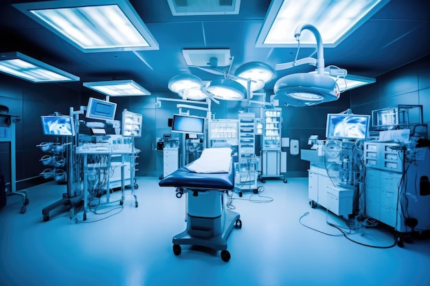 stock photo de l'intérieur de la salle d'opération à l'hôpital Generative AI