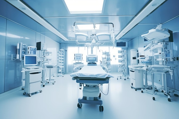 stock photo de l'intérieur de la salle d'opération à l'hôpital Generative AI