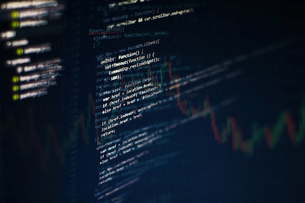 Stockage de données volumineuses et représentation du cloud computing. Code de programmation.