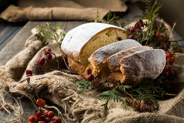 Photo stollen fruit, stollen de noël