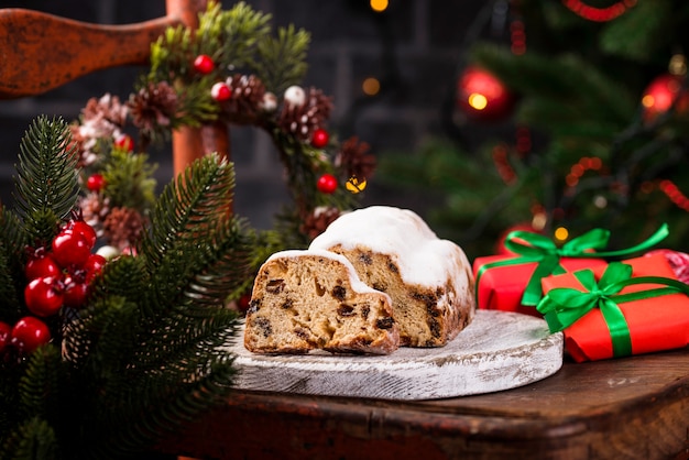 Stollen traditionnel allemand de Noël