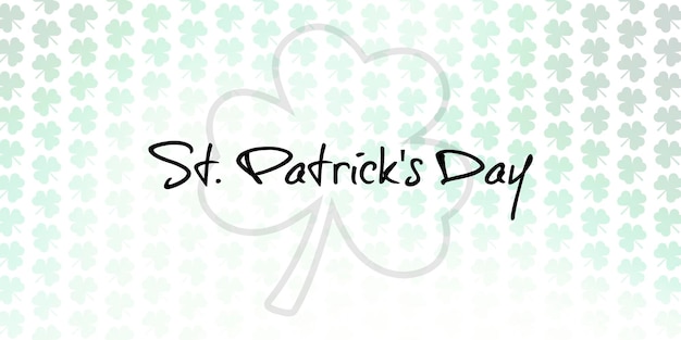 StPatrick 's Day Belle inscription sur fond blanc