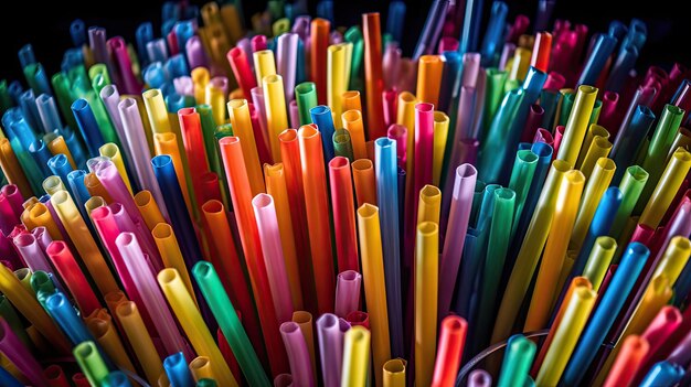 Straw_straws_plastic_free_metal_reusable_plastic avec la technologie IA générative