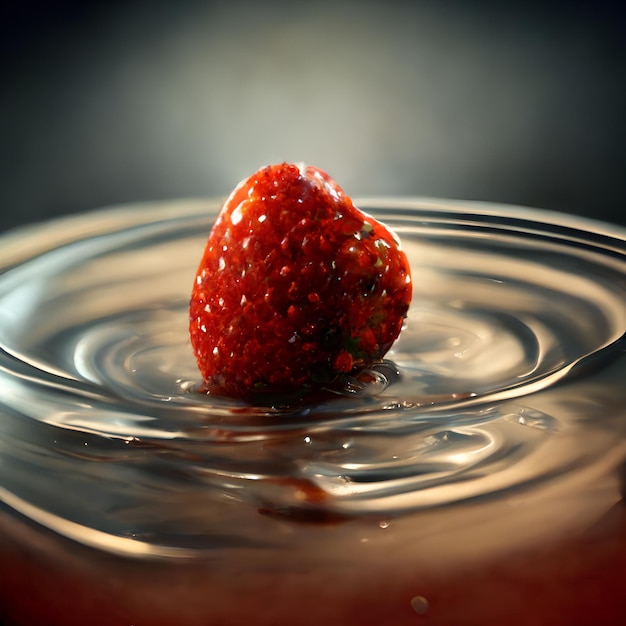 Strawberry dans l'eau