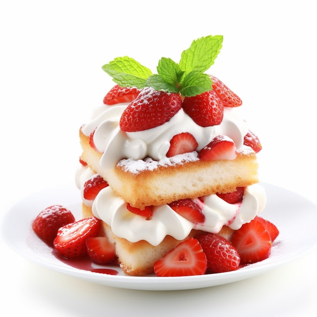 Strawberry Shortcake avec fond blanc high qua