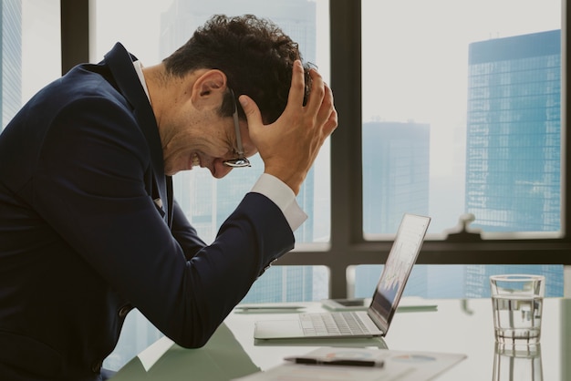 Stress Sérieux Concept de travail de stratégie commerciale