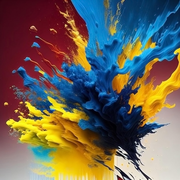 Stries abstraites d'encre d'explosion de peinture arc-en-ciel