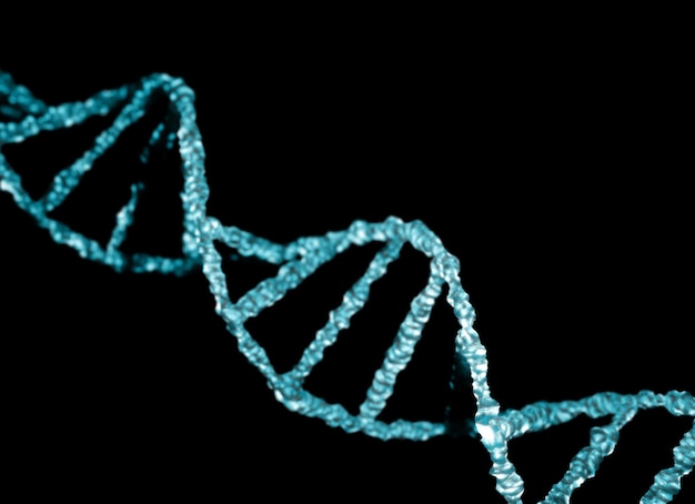 Structure de l'ADN sur fond sombre Illustration