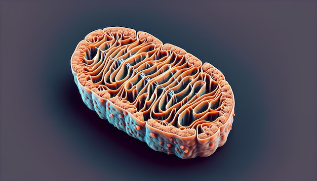 Photo structure anatomique interne des mitochondries