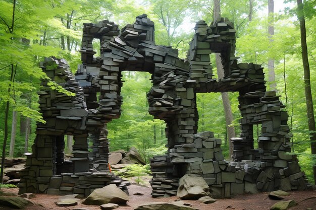 Une structure d'architecte grossière, un mur de pierre superbe.