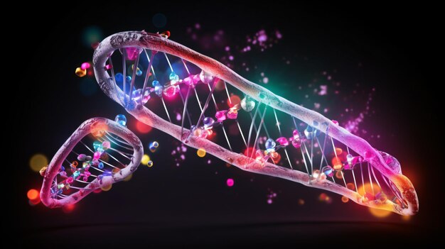 Structure du génome de l'ADN isolée sur fond blanc