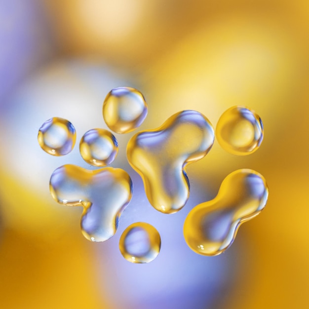 Structure Fantastique De Bulles D'huile Colorées