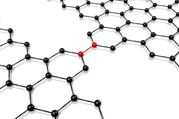 Structure géométrique faite avec le concept de connexion d'hexagones