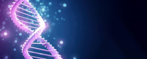 Photo structure humaine des recherches sur l'adn des chromosomes générés par l'ia