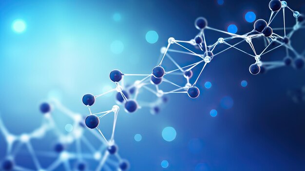 Structure de la molécule de l'atome Laboratoire IA générative