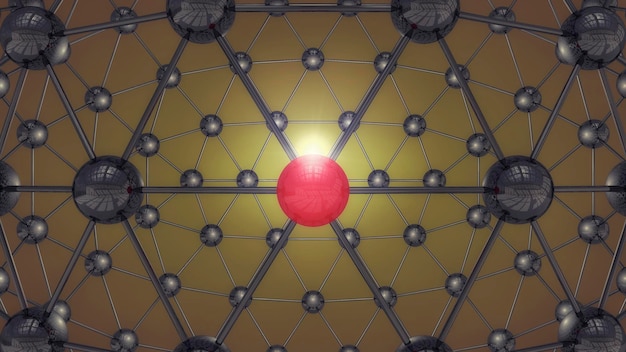 Photo structure particules de connexion 3d et lumière