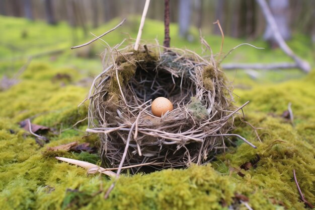 Photo structures de nids de voles au début du printemps