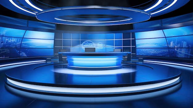 le studio d'actualités de telenews