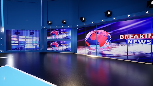 Studio de nouvelles Virtual TV Studio