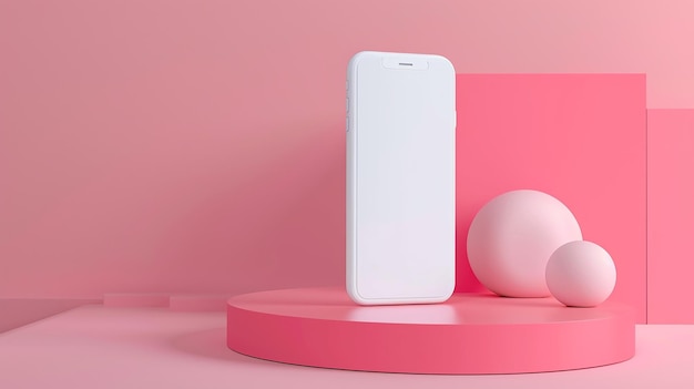 Studio de téléphone portable blanc réaliste