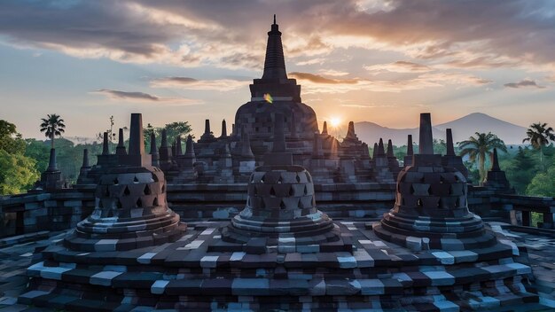 Le stupa du temple de Borobudur