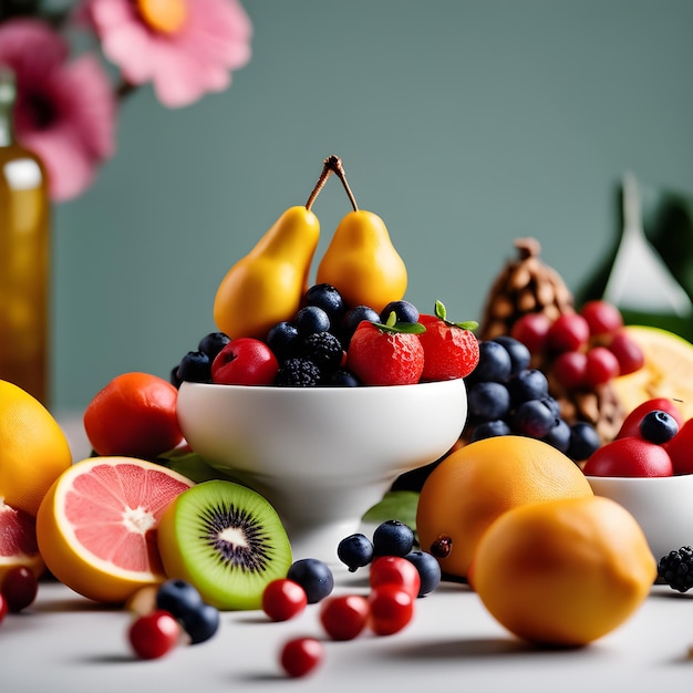 style alimentaire haut de gamme avec des fruits