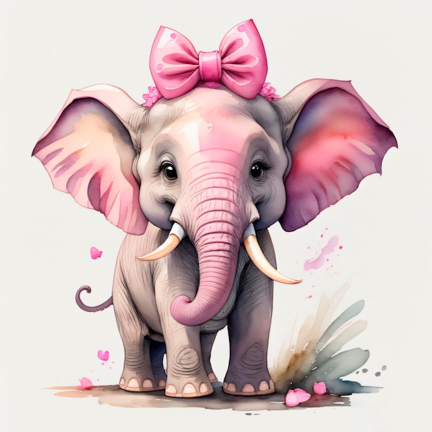 style aquarelle éléphant