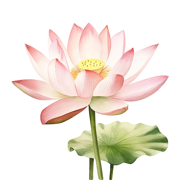 Style d'aquarelle de fleurs de lotusAi générative