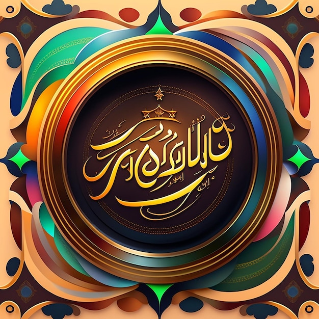 Style de calligraphie islamique arabe généré par Mawlid alNabi ai