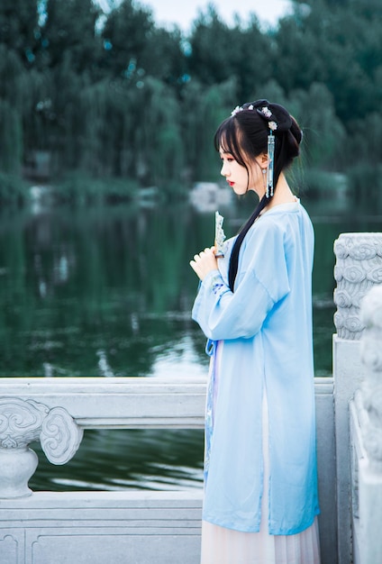 Style chinois doux Hanfu vêtements chinois jolie fille