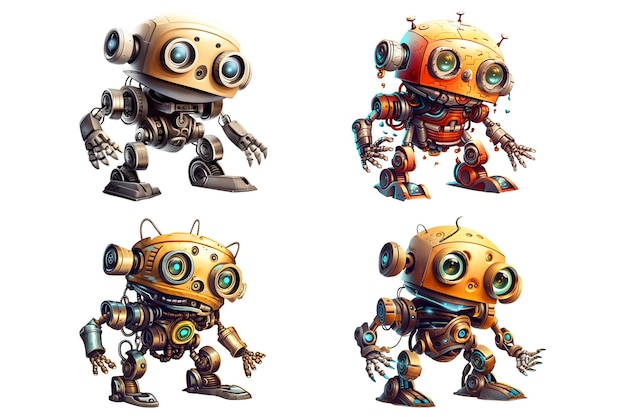 Style de clipart robot mignon généré ai