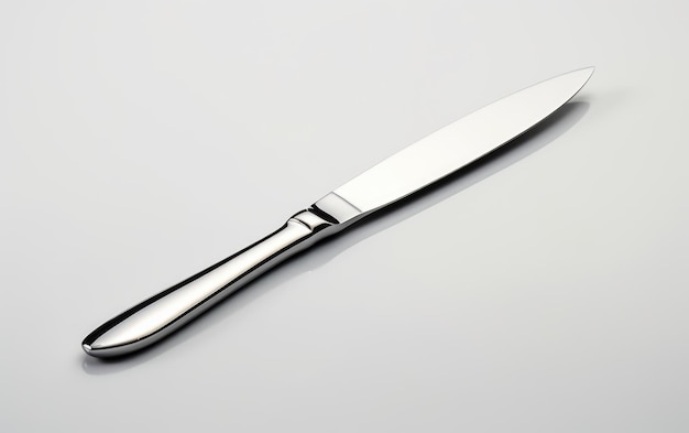 style de couteau en acier 3d sur fond blanc