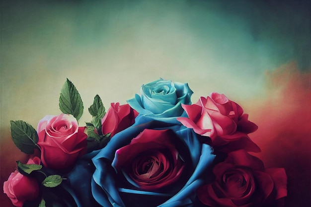 Style créatif de roses rococo