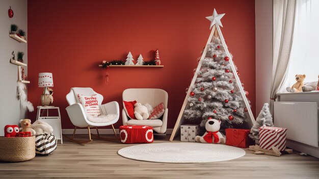 style de décoration de Noël intérieur mignon et moderne