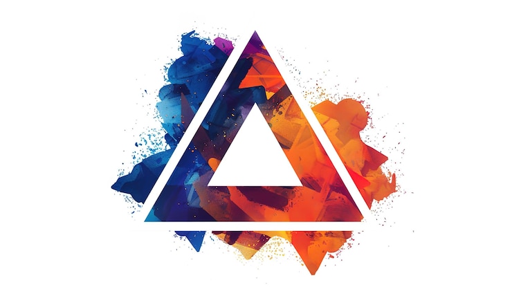 Photo style de dessin animé triangle