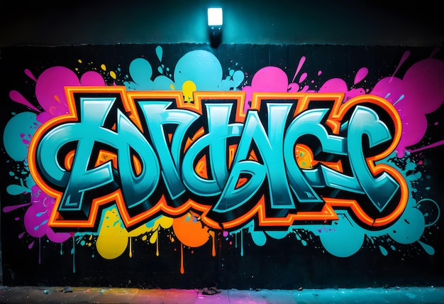 Un style de graffiti à la rue