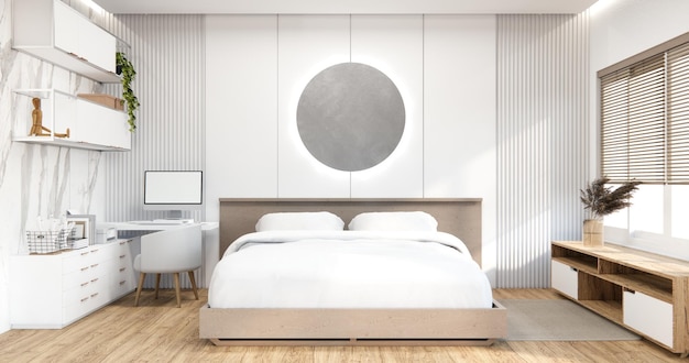 Style japonais de chambre à coucher moderne
