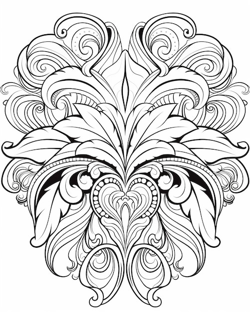 Style de page à colorier ornementale ronde