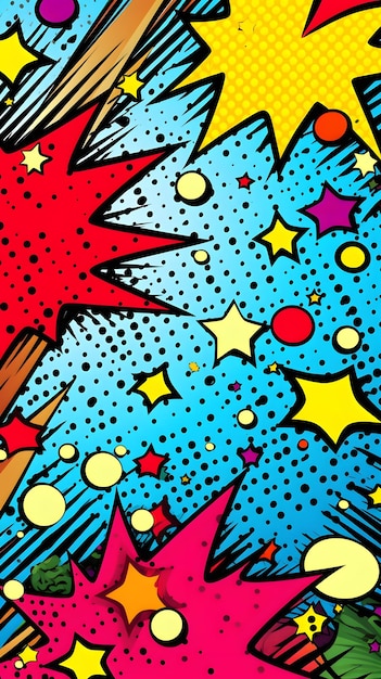 Photo un style pop art avec des bulles de bande dessinée points fond d'illustration de bande dessinée