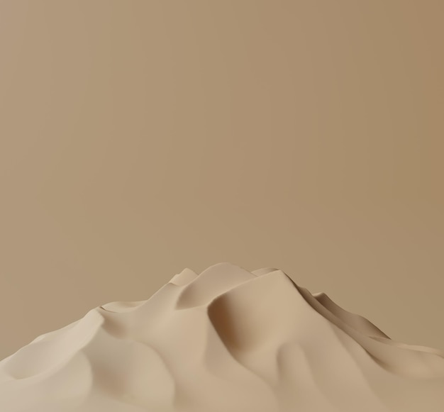 style de sable du désert de montagne brun beige. Fond de montagne de sable de désert brun beige 3d. 3d