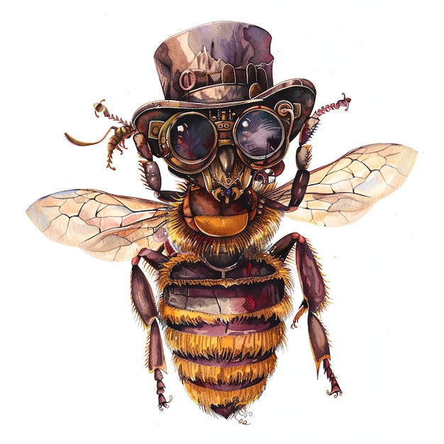 Photo le style steampunk des abeilles