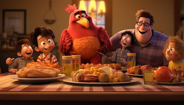 style de Thanksgiving de Pixar