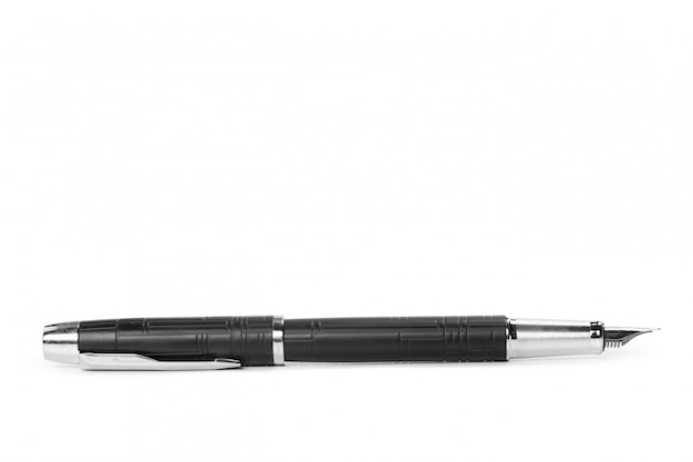 Stylo plume isolé sur blanc