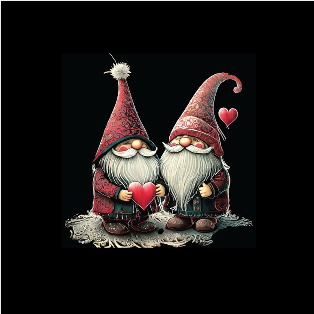 Photo sublimation des gnomes de valentin