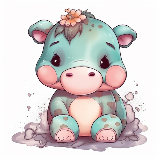 Sublimation de l'hippopotame Clipart Graphique