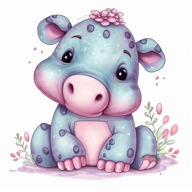 Sublimation de l'hippopotame Clipart Graphique