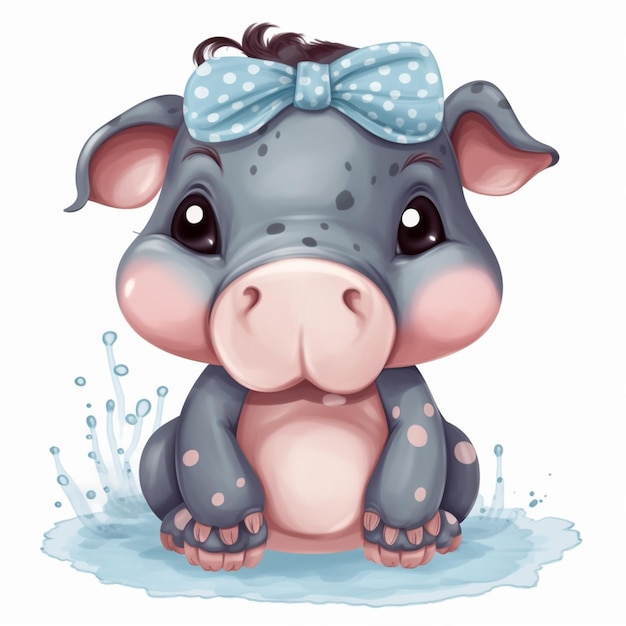 Sublimation de l'hippopotame Clipart Graphique