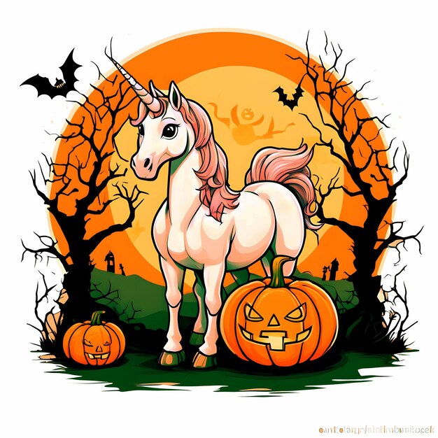 Sublimation Licorne d'Halloween