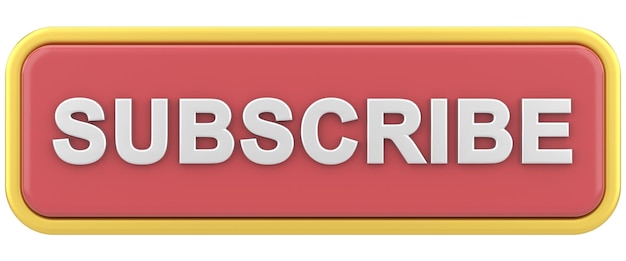 Photo subscribe button 3d button 3d illustration