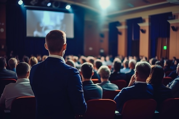 Succès en tant que conférencier en entrepreneuriat Inspirant des présentations publiques lors d'une conférence d'affaires